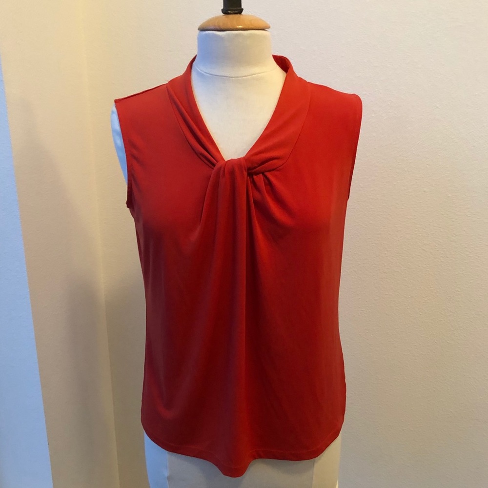 Calvin Klein sleeveless orange blouse